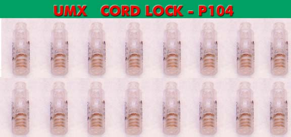 Cord Lock: Two-Hole Clear Transparent Color Cord Lock with Color spring - P104