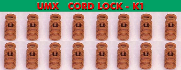Wood tone color cord lock k1