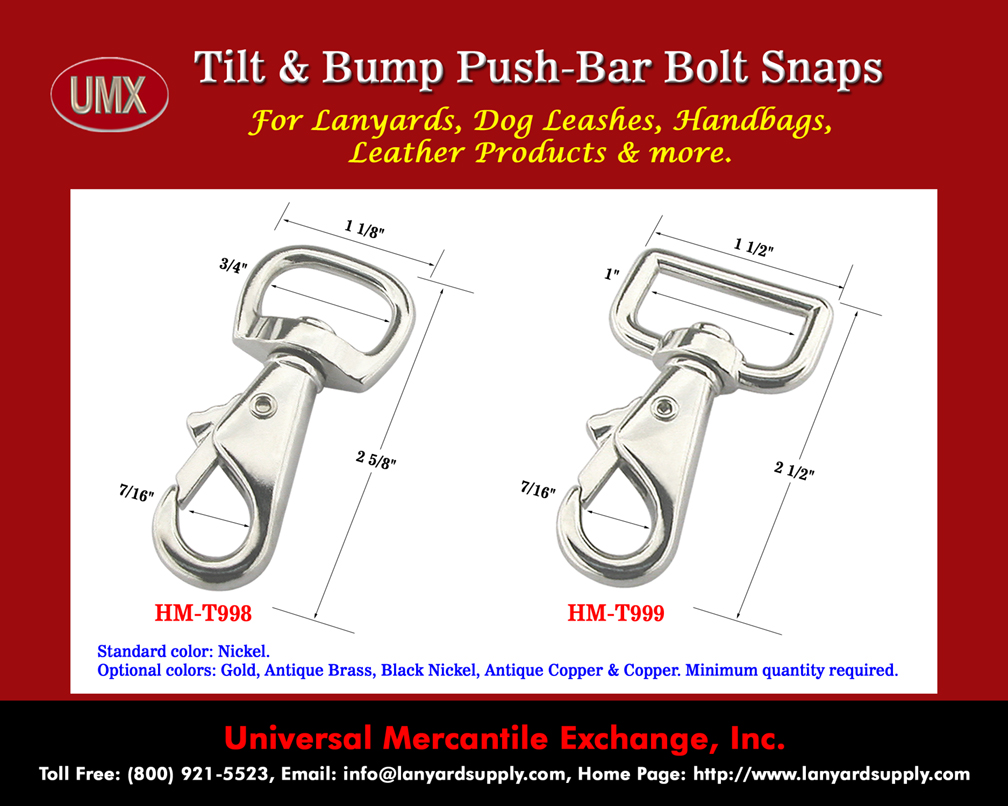 Big Size Bolt Snaps with Tilt and Bump Push-Bars