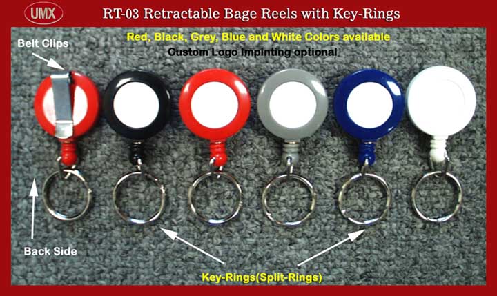 A1 RT-03 Retractable Reels with Key-Rings(Keyrings)