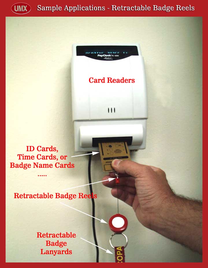 A1 Samples - ID Card Readers with retractable ID Card Reels or Badge Holders