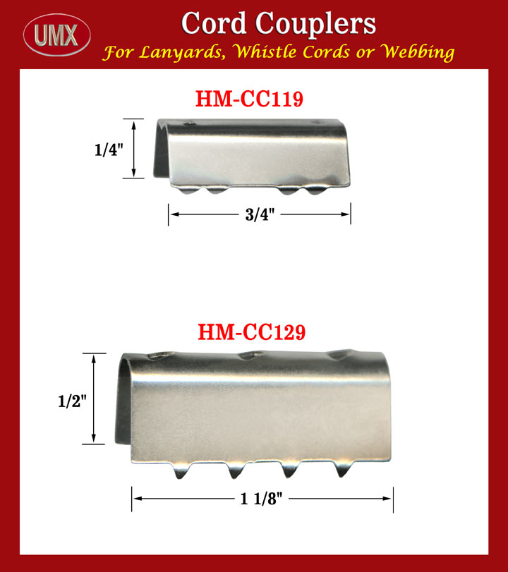 Lanyards: Cord Coupler, Webbing Coupler, Cord fastener and Clip Fastener