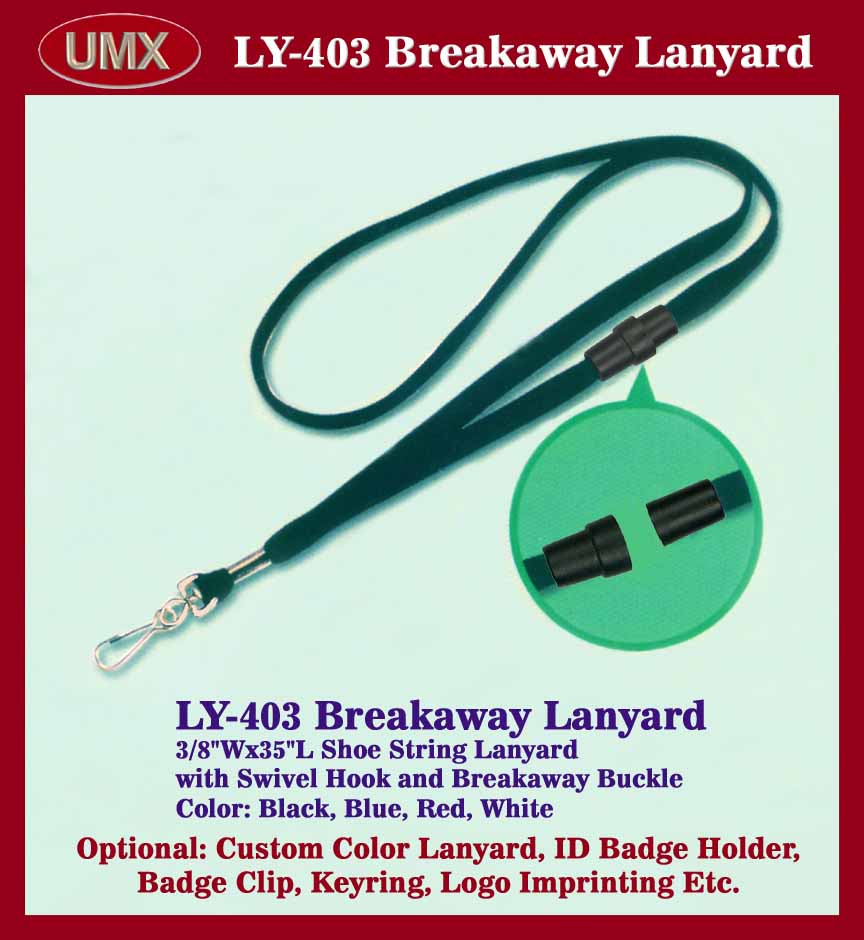 Large Picture: LY-403 Cheapest Break-away Lanyards, Safety Lanyards  for School, Trade Show, Party and
Meeting