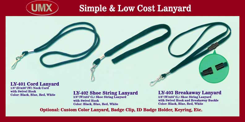 Cheap Badge Lanyard, Cheap Simple Neck Lanyard, Basic Neck Lanyard with Cheap Low Cost