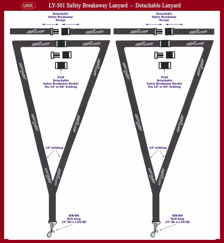 Safety Lanyard: The Easy Breakaway Lanyard with Detachable Safety Plastic Buckle