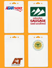Corporate Logo Printed Name Badge Holder: Credit Card Size Vertical Custom Printed