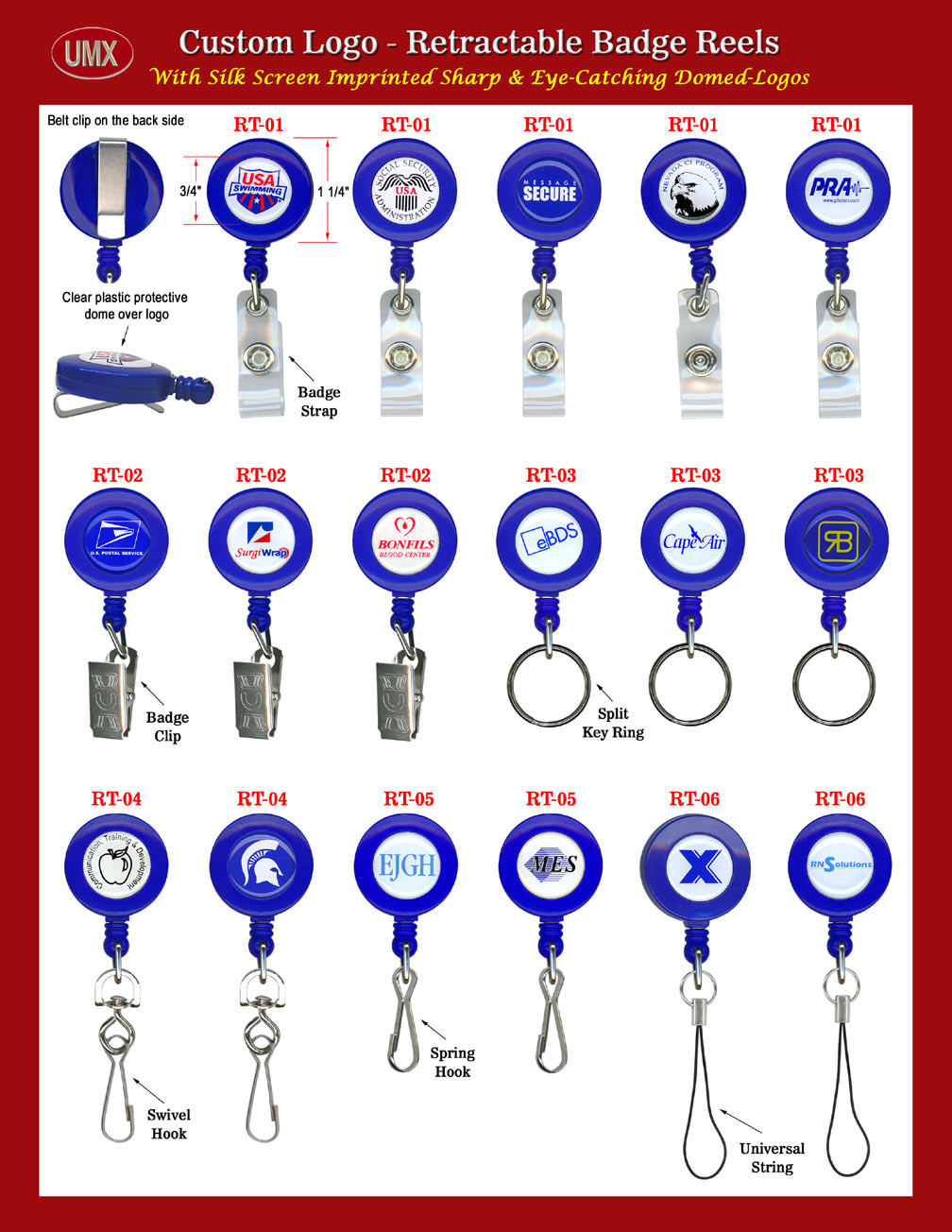 Lanyards > Badge Reels > Custom Logo Printed or Laser Cut > Custom Printed Badge Reels With Full Colors Available.