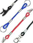 2-End Leash Lanyards Made Of 1/8" Nylon Round Cords