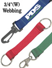 Hardware Attachmens: A great selection of different function, shape, eye size and material of hooks, snaps, rings and clips available for 3/4" heavy duty 2-end lanyards.