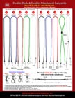 Custom Neck Lanyards: 1/8" LY-401 Double Ends with or Double Fasteners or Double Attachments Lanyards.