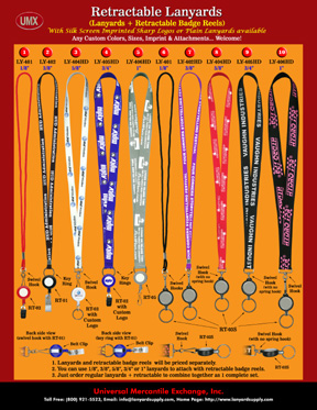 Retractable Lanyards = Retractable Badge Holders, Reels,  Clips, Key Chains or Swivel Hooks + Lanyards.