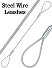Loop Application: 1 mm Diameter Stainless Steel Wire Leashes / Lanyards with 1, 2 and 3 Loops.