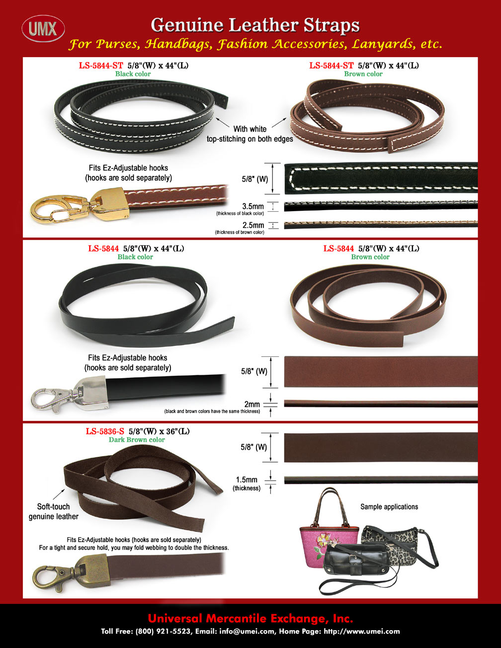 Genuine Leather Lanyard Straps