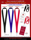 1" Wide: Eye Catching, Heavy Duty and Economic Plain Lanyards - For Sporting Ticket, Event Pin or ID Name Badge Holders