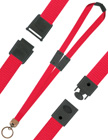 Ez-Adjustable Plain, Non-Printed or Blank Safety Breakaway ID Holder Neck Wear Lanyard with Variable Length.