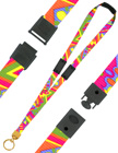Multiple Safety Breakaway Neck Lanyards with Pre-Printed Patterns or Themes.