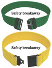 Overall View - 3/8", 5/8", 3/4" & 1" Plain Color Safety Wristband, Wrist Ring or Wrist Strap Lanyards With 1 Safety Breakaway Buckle
