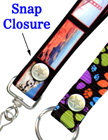 Easy-Snap-On Lanyards with USA-Landmark and Paw-Print Theme Pre-Printed
