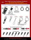 Table Of Easy-Add-On Hardware Attachment For 3/4" Quick Release Snap-On Lanyards