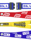 Multiple Safety Breakaway Snap-On Neck Lanyards With Photo Quality Custom Imprint.