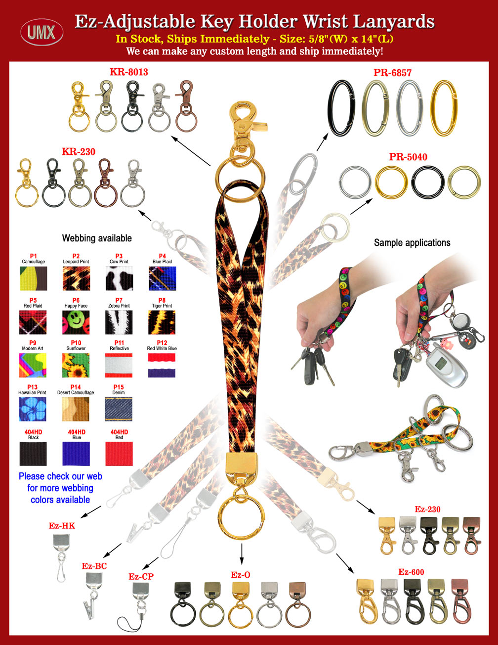 Key Holder Wrist Lanyards Application: Great Combination of Hardware and Key Holder Straps.