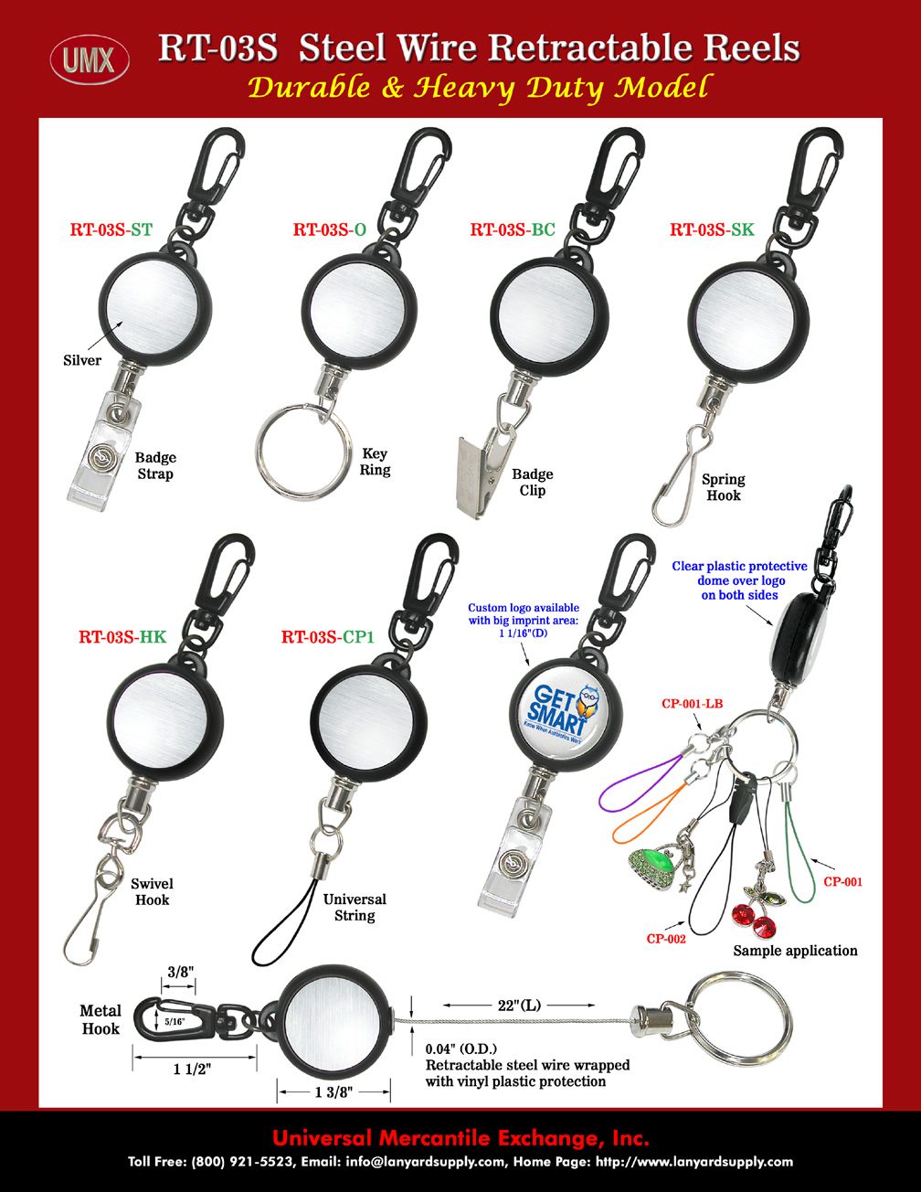 metal retractgable reel: Heavy Duty Steel Wire RT-03S Retractable Reels