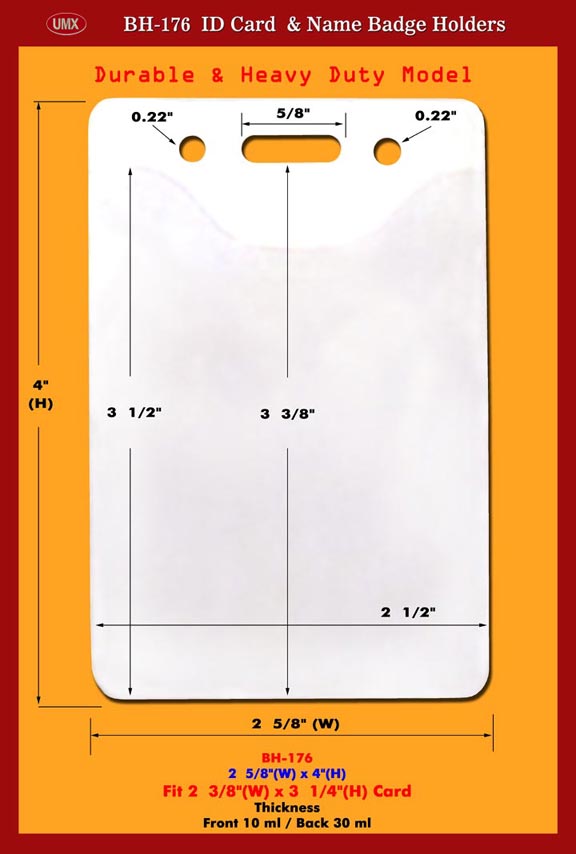 Durable and Heavy Duty 2 3/8(w)x3 1/4(h) Name Badge Badge Holders