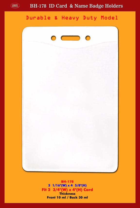 Durable and Heavy Duty 2 3/4"(w)x4"(h) Security Identification Badge
Holder