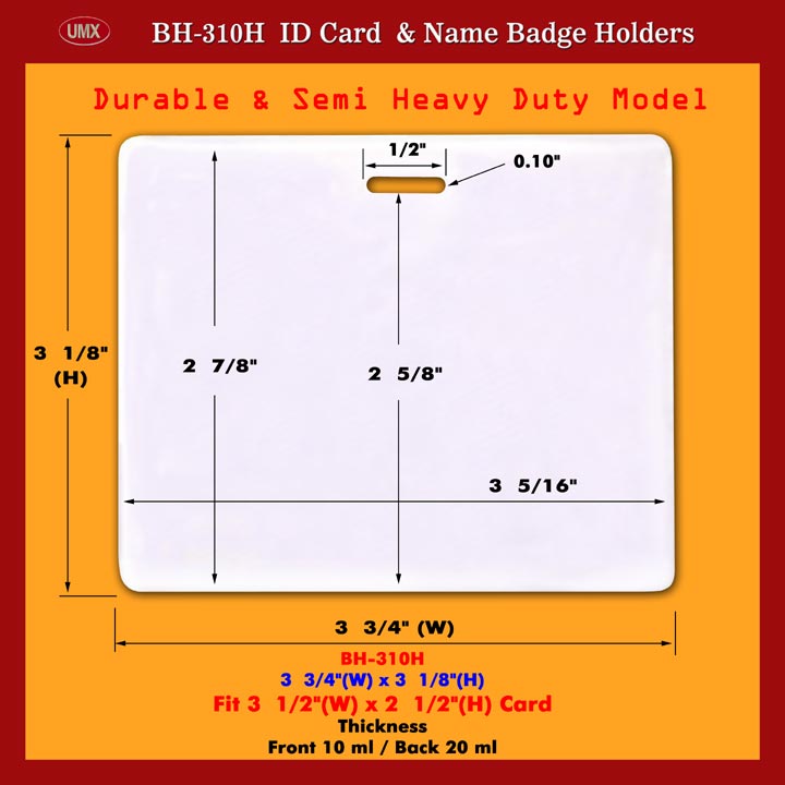 Durable and Heavy Duty Credit Card Size Photo ID Holder Supply